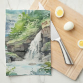 Linge De Cuisine Forest Waterfall (Quart Plié)