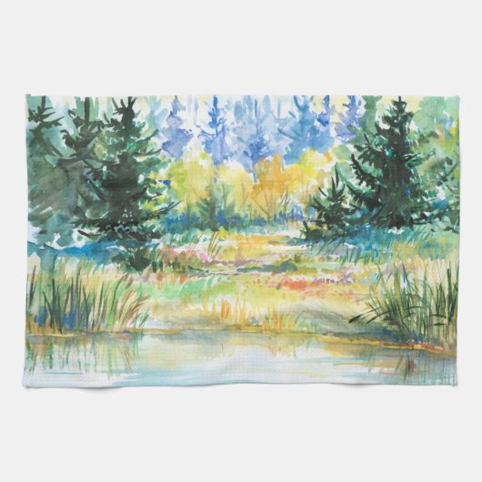 Linge De Cuisine Forêt (Horizontal)
