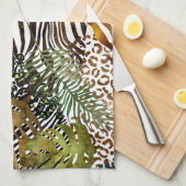 Linge De Cuisine Forêt abstraite colorée (Quart Plié)