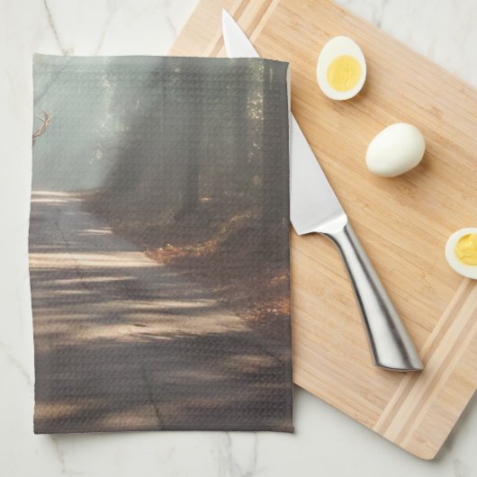 Linge De Cuisine Forêt | Bois (Quart Plié)