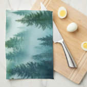 Linge De Cuisine Forêt brumeuse (Quart Plié)