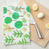 Linge De Cuisine Forêt d'aquarelle en style doodé (Quart Plié)