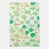 Linge De Cuisine Forêt d'aquarelle en style doodé (Vertical)