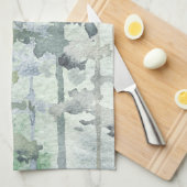 Linge De Cuisine Forêt d'aquarelle, nature, nature sauvage, cuisine (Quart Plié)