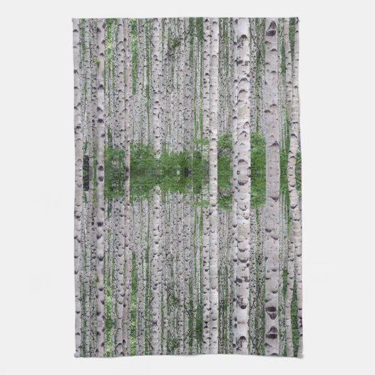 Linge De Cuisine Forêt de Birch Nature (Vertical)