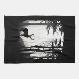 Linge De Cuisine Forêt de cerfs faune