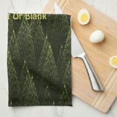 Linge De Cuisine Forêt de conifères fractale (Quart Plié)