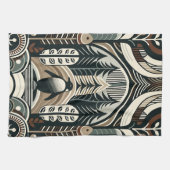 Linge De Cuisine Forêt de pingouins d'ivoire de Taupe Mocha avec Ar (Horizontal)