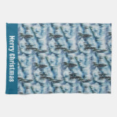 Linge De Cuisine Forêt de pins à neige (Horizontal)