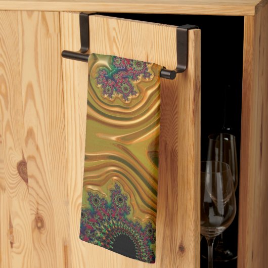 Linge De Cuisine Forêt fractale (Pliage en tiers)