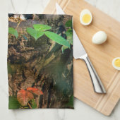 Linge De Cuisine Forêt | Raccoon Peeking (Quart Plié)