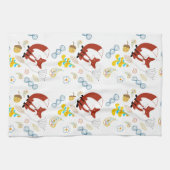 Linge De Cuisine Forêt rustique Bois Animaux Fox Motif (Horizontal)