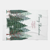 Linge De Cuisine Forêt rustique de pins de Noël (Horizontal)