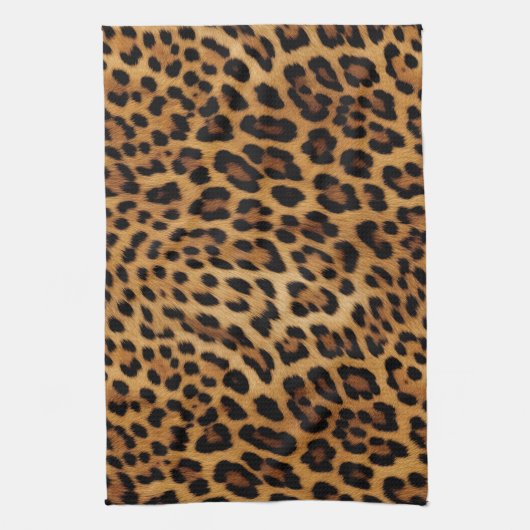Linge De Cuisine Format Brown Empreinte de léopard chic (Vertical)
