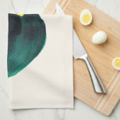 Linge De Cuisine Forme biologique Aquarelle Abstraite Jaune Vert (Quart Plié)