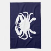 Linge De Cuisine Forme de crabe bleu et blanc (Vertical)