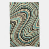 Linge De Cuisine Formes Abstraites de courbe rétro (Vertical)