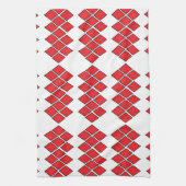 Linge De Cuisine Formes de diamants rouges (Vertical)