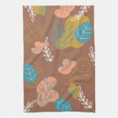 Linge De Cuisine Formes feuilles dessinées toute l'année Boho Scand (Vertical)