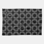 Linge De Cuisine Formes géométriques blanches (Horizontal)