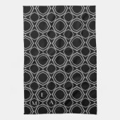 Linge De Cuisine Formes géométriques blanches (Vertical)