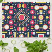 Linge De Cuisine Formes géométriques multicolores (Plié)