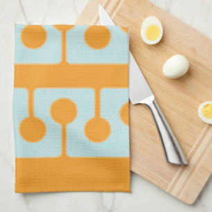Linge De Cuisine Formes modernes du milieu du siècle en Sync Orange