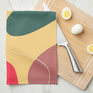 Linge De Cuisine Formes organiques colorées abstrait arrière - plan