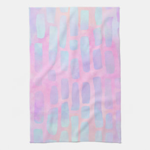 Linge De Cuisine Formes rectangulaires bleues sur Arrière - plan ro