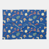 Linge De Cuisine Formes Royal Blue Cream Green Peach (Horizontal)