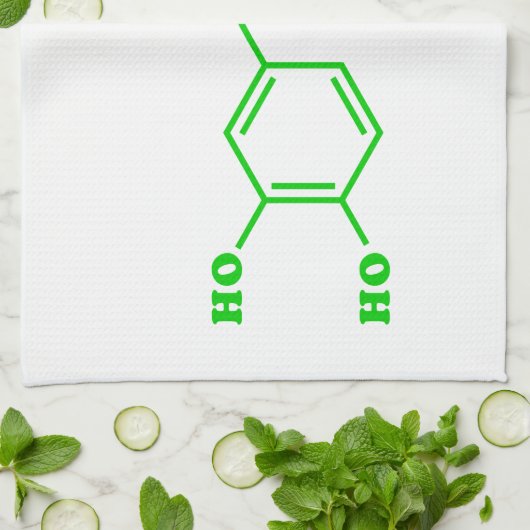 Linge De Cuisine Formule chimique moléculaire d'adrénaline (Plié)