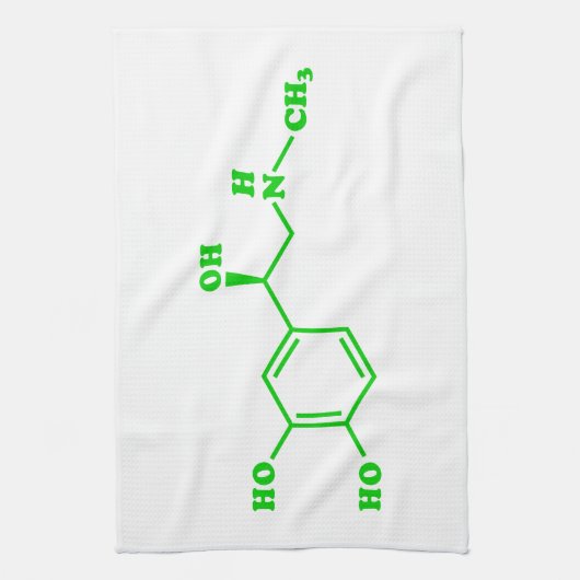 Linge De Cuisine Formule chimique moléculaire d'adrénaline (Vertical)