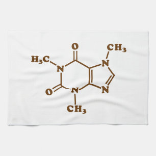 Linge De Cuisine Formule chimique moléculaire de café de caféine