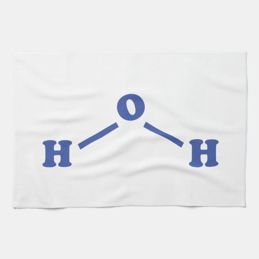 Linge De Cuisine Formule chimique moléculaire de l'eau (Horizontal)