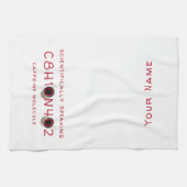 Linge De Cuisine Formule de molécule de café (Horizontal)