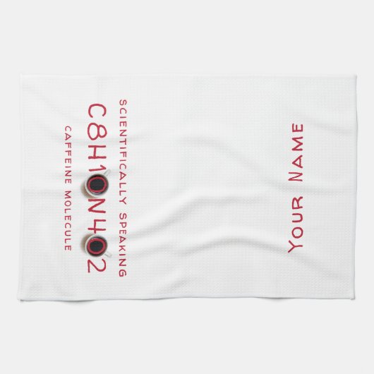 Linge De Cuisine Formule de molécule de café (Horizontal)