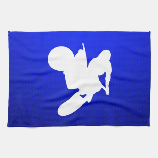 Linge De Cuisine Fouet bleu de motocross (Horizontal)