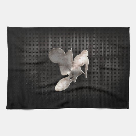 Linge De Cuisine Fouet de motocross ; Noir frais (Horizontal)