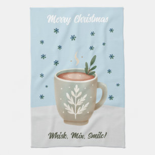 Linge De Cuisine Fouetter, Mélanger, Sourire Tasse de Cacao Mignonn
