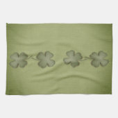Linge De Cuisine Four Leaf Clover Irish Green Design (Horizontal)