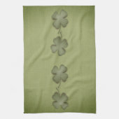 Linge De Cuisine Four Leaf Clover Irish Green Design (Vertical)