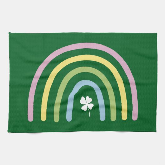 Linge De Cuisine Four Leaf Clover Rainbow St Patrick's Day (Horizontal)