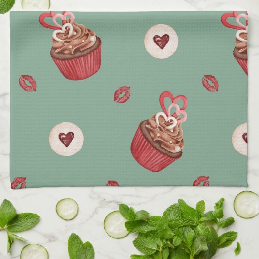 Linge De Cuisine Four Mitt et Pot Holders motif doux (Plié)