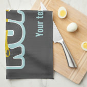 Linge De Cuisine Fourche dans la route art texte typographique (Quart Plié)