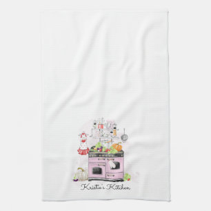 Linge De Cuisine Fourneau personnalisé de rose de cuisine