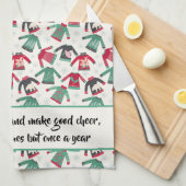 Linge De Cuisine Fournitures de fête de Noël moches Citation verte (Quart Plié)