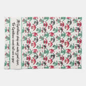 Linge De Cuisine Fournitures de fête de Noël moches Citation verte (Horizontal)