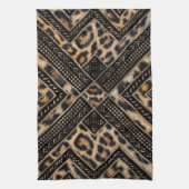 Linge De Cuisine Fourrure de leopart avec déco africaine #1 (Vertical)