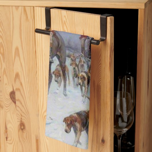 Linge De Cuisine Fox Huntsmen et Hounds Retour à la maison (Pliage en tiers)