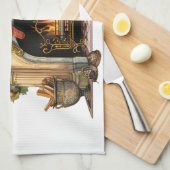 Linge De Cuisine Foyer victorien cosy Noël (Quart Plié)